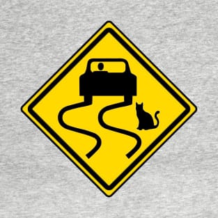 Cat Traffic Sign T-Shirt